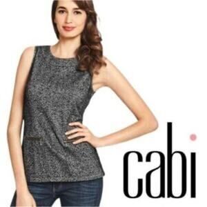 Cabi cece shell herringbone sleeveless blouse size medium
